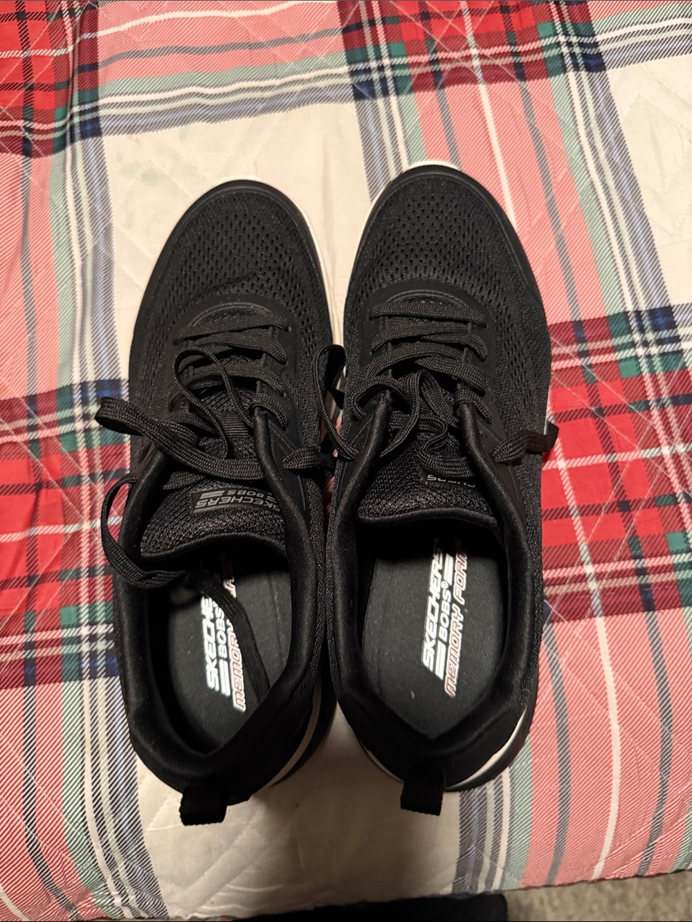 Skechers Men's Black Lace-Up Athletic Sneakers